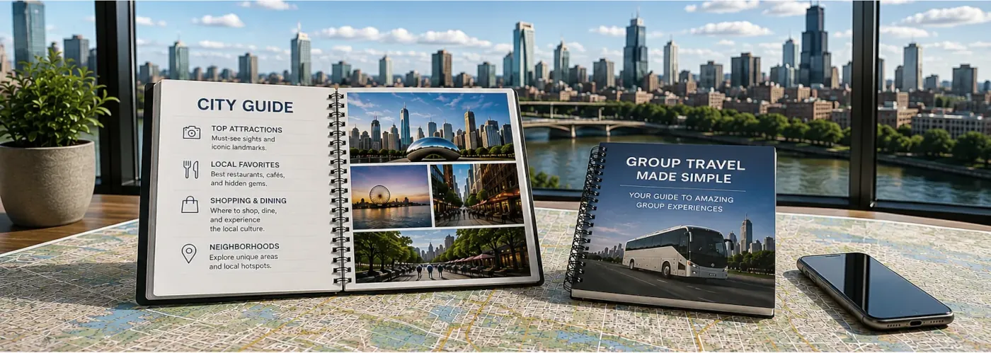 Detroit skyline representing local group transportation planning